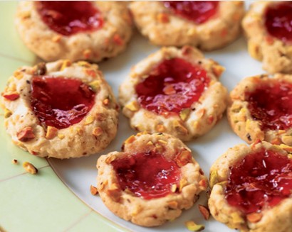 Pistachio Thumbprint Cookies