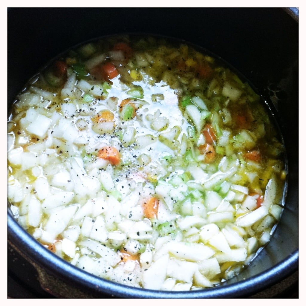 vegetables in pressure cooker