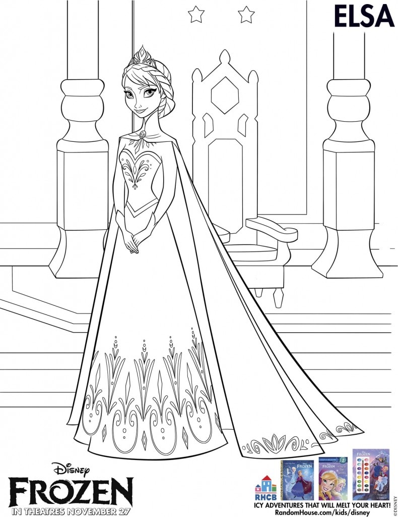 Elsa Princess Coloring Sheet