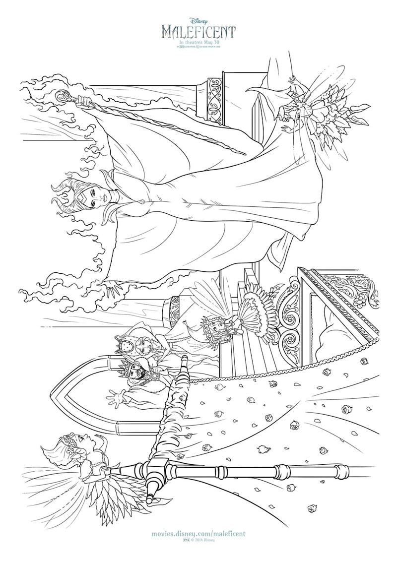 maleficent coloring page printable sleeping beauty