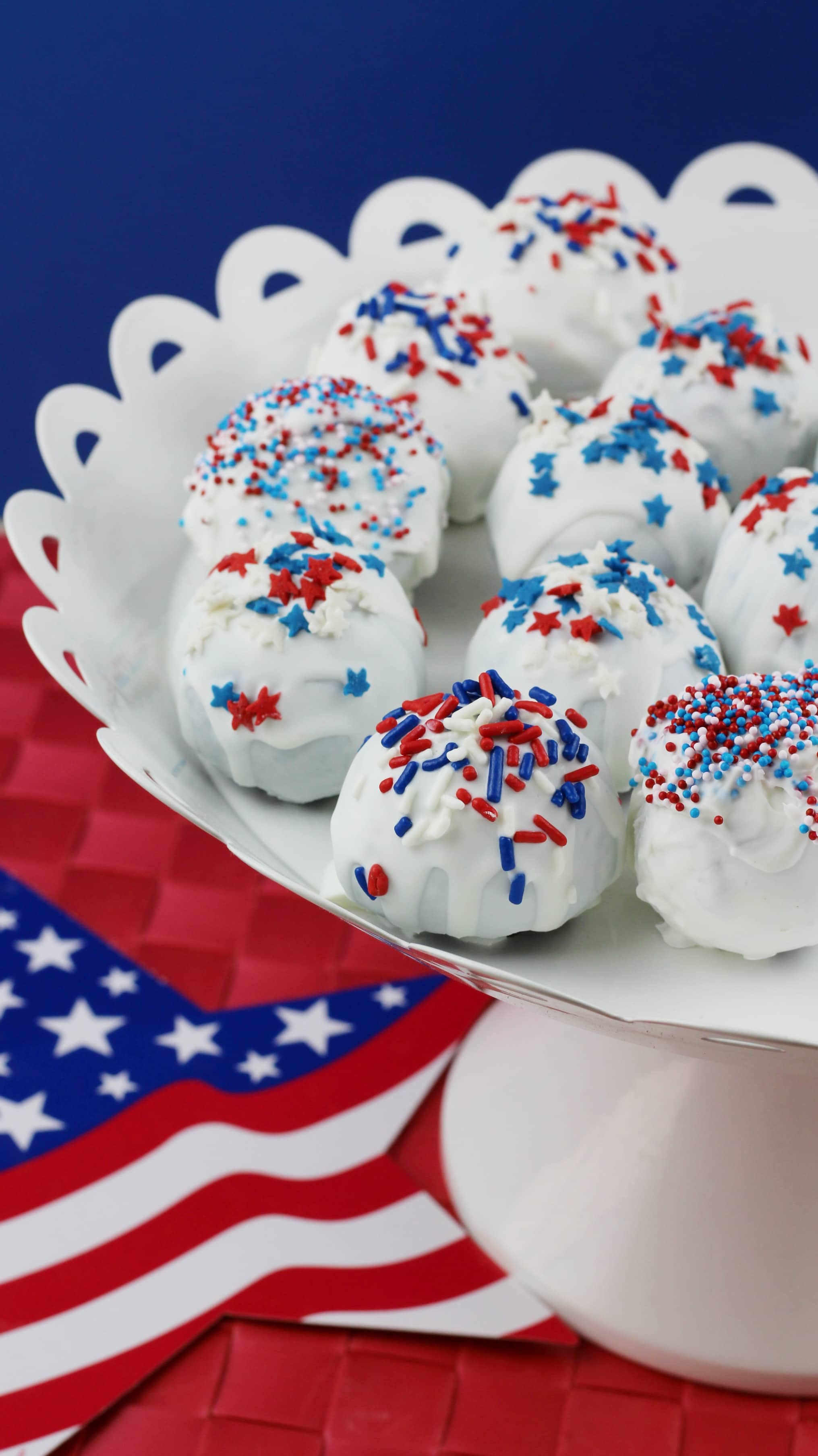 Red White Blue Oreo Truffles