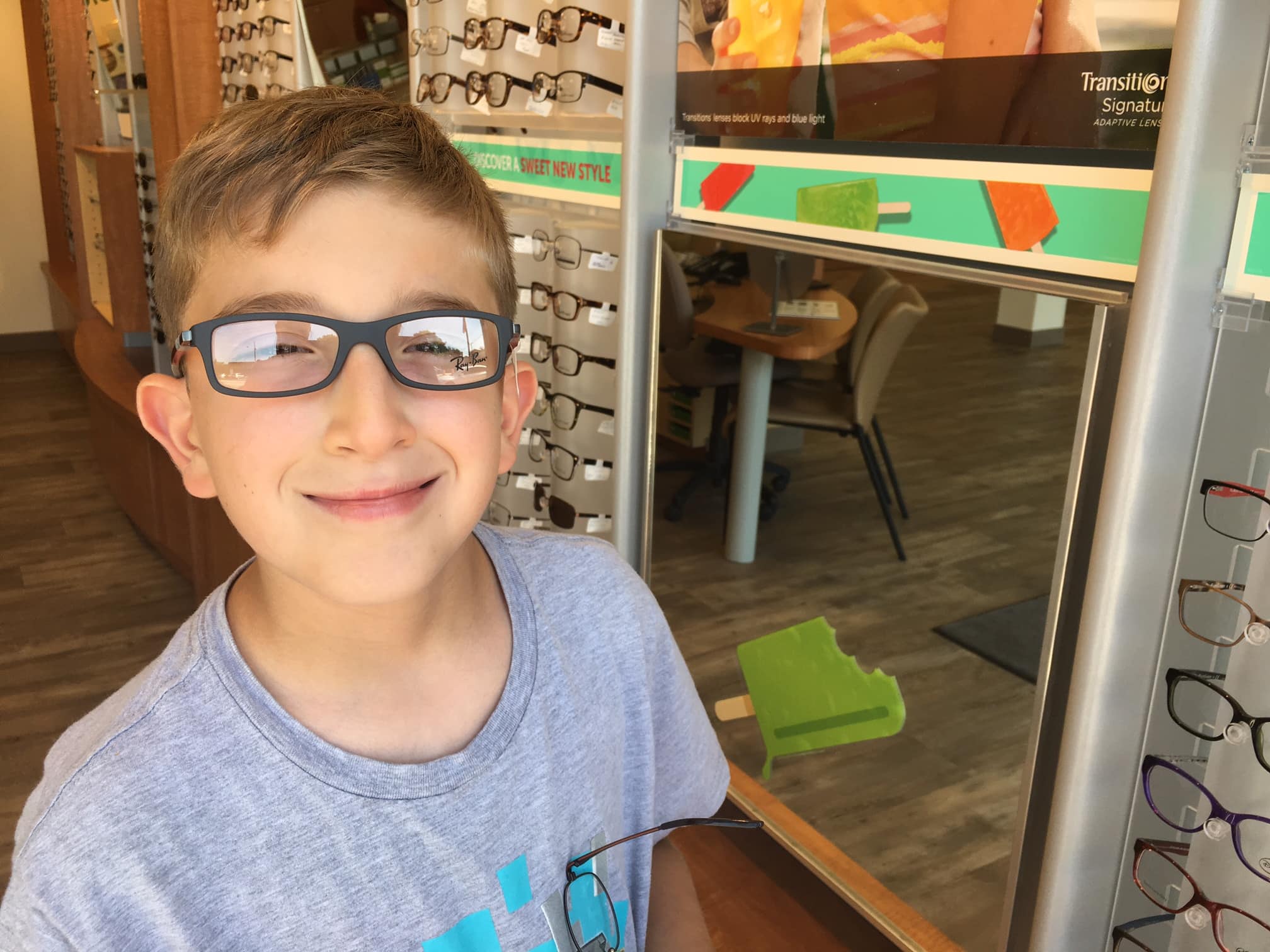 New Glasses For Liam: One Stop Shop Feel At Pearle Vision