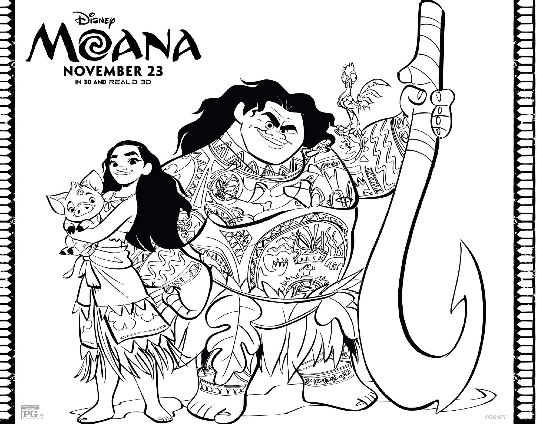 Coloring Pages Of Moana Coloring Pages