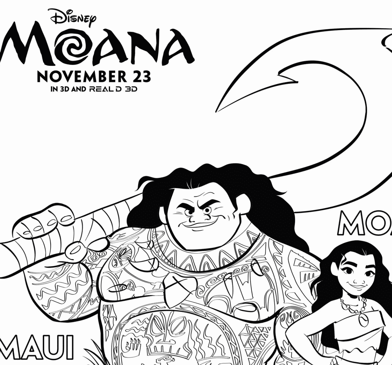 Moana Coloring Pages - Moana Free Printables