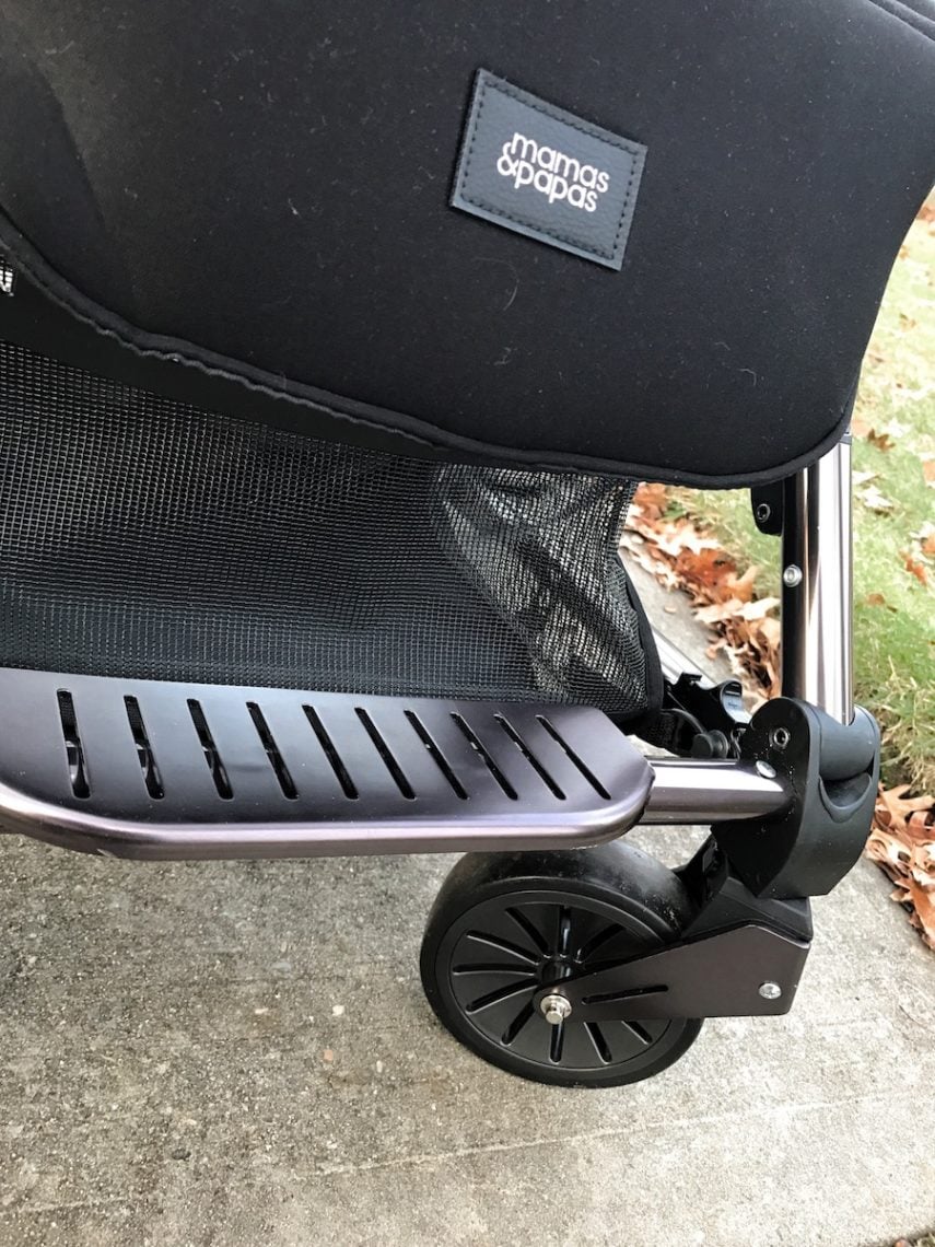 mothers look for storage in the base of a stroller