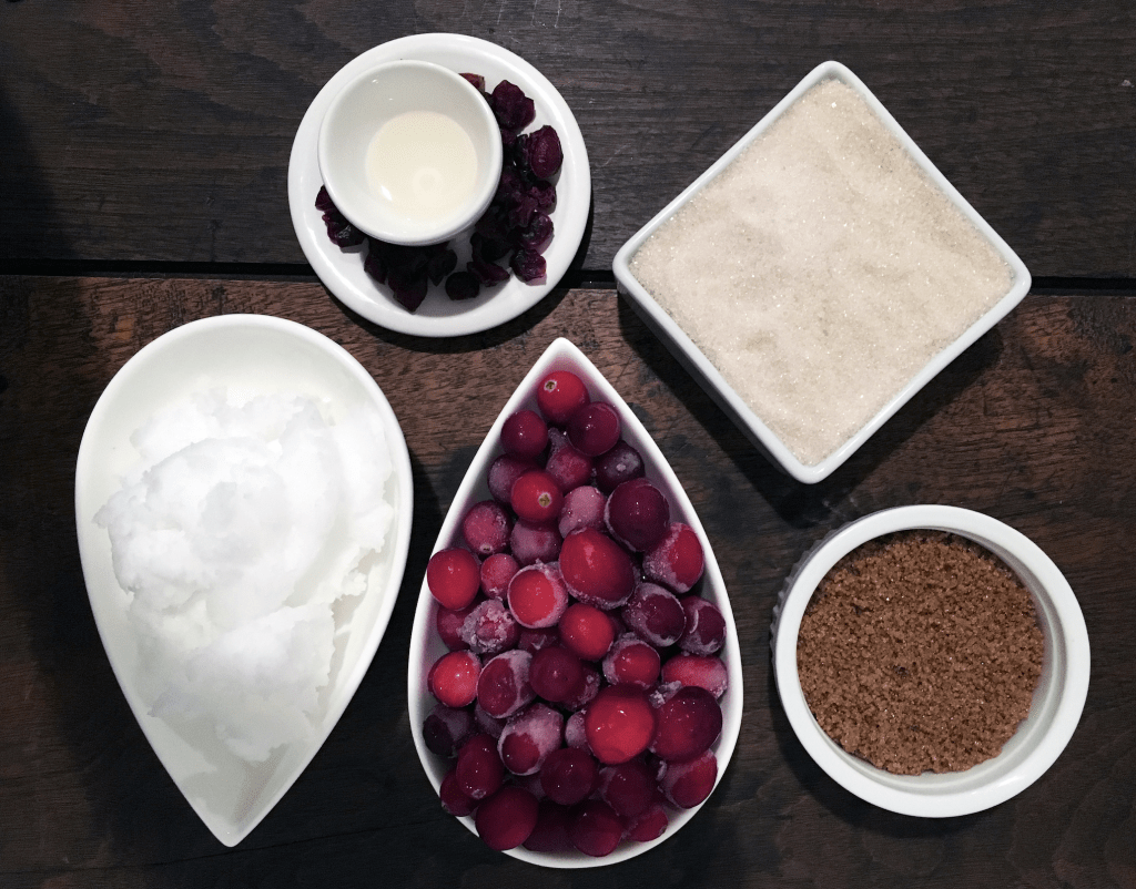 Cranberry Sugar Scrub Ingredients