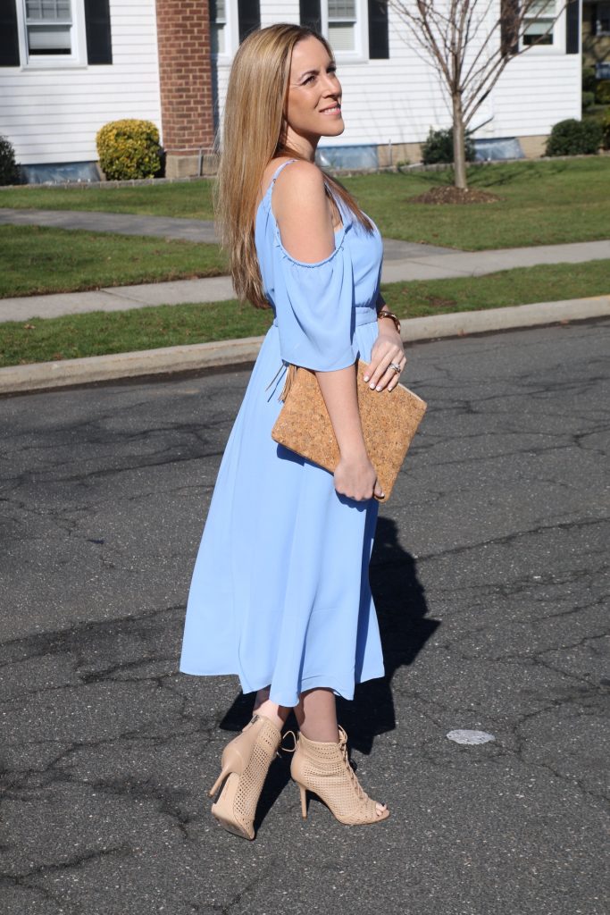 How to style the Charles Henry Cold Shoulder Midi Dress