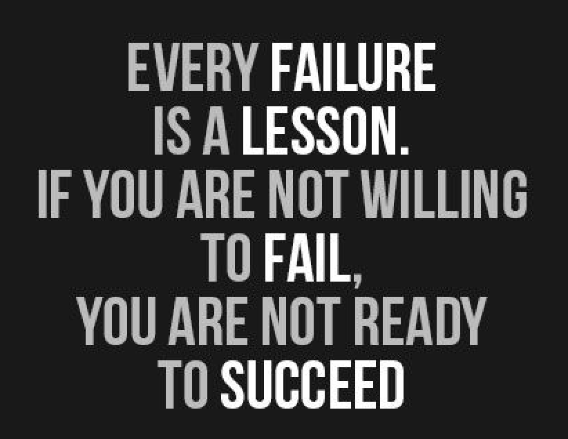 Never be Afraid to Fail