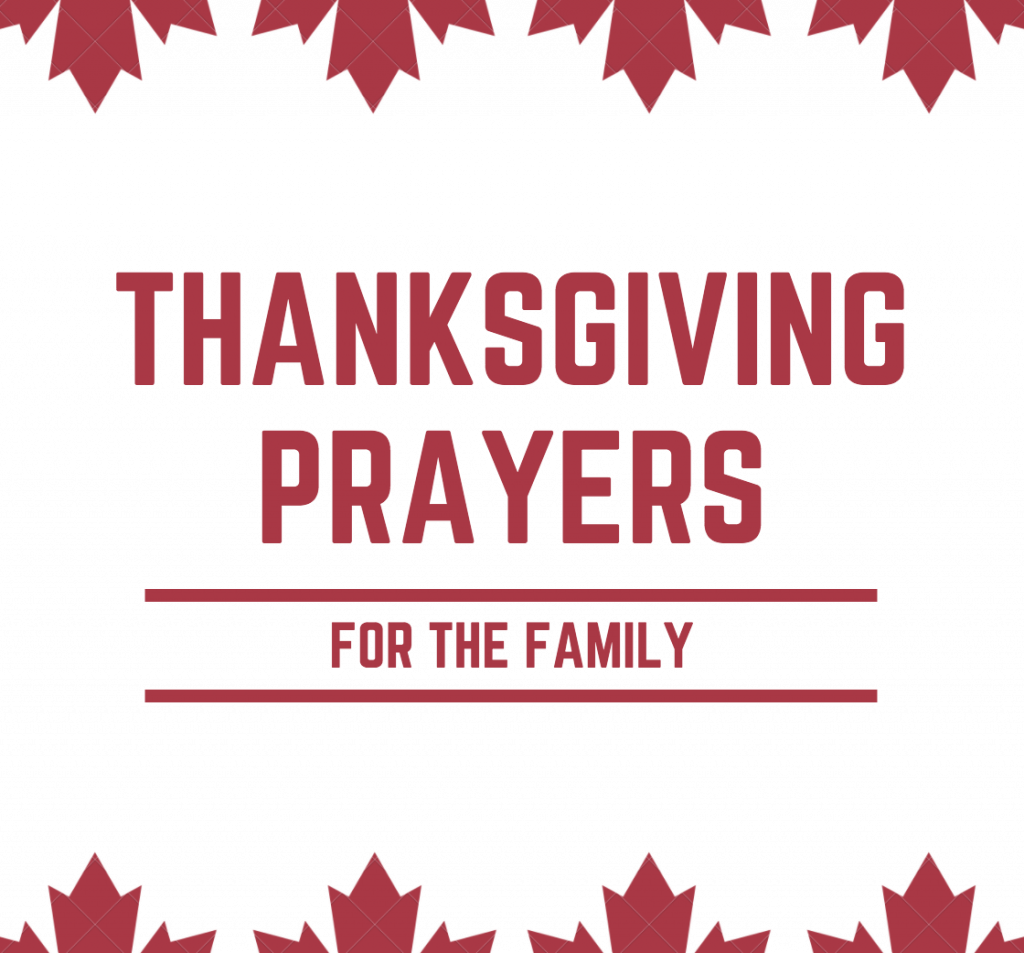 thanksgiving prayer for family dinner