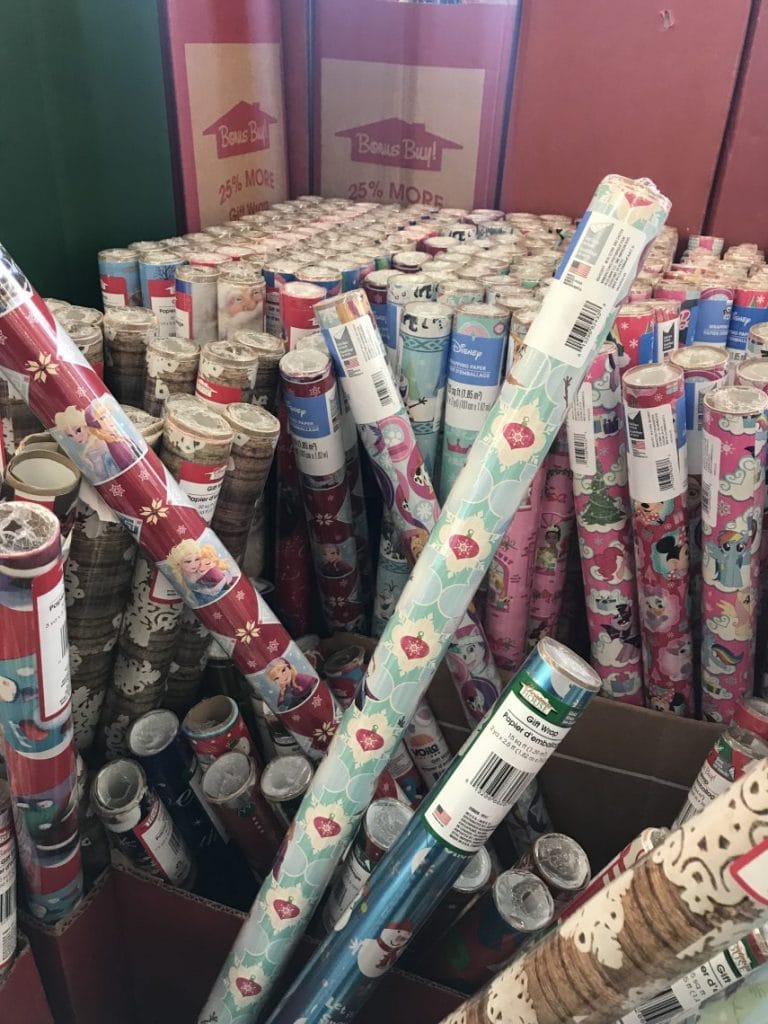 dollar store christmas wrapping paper