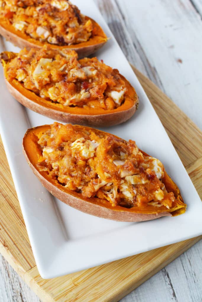 Easy Turkey Stuffed Sweet Potato Recipe With Cranberries - Lady and the ...