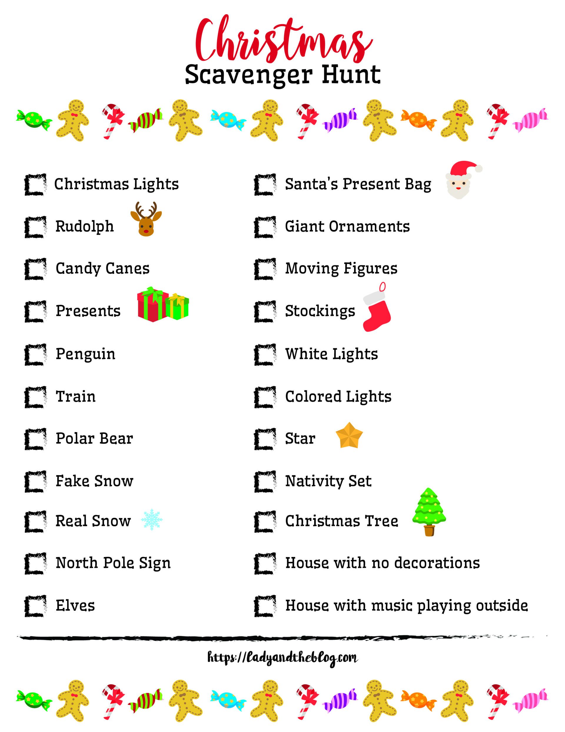Christmas Scavenger Hunt Ideas Free Printables For The Holiday