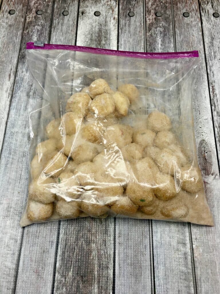 Ziploc bag with pull apart monkey bread