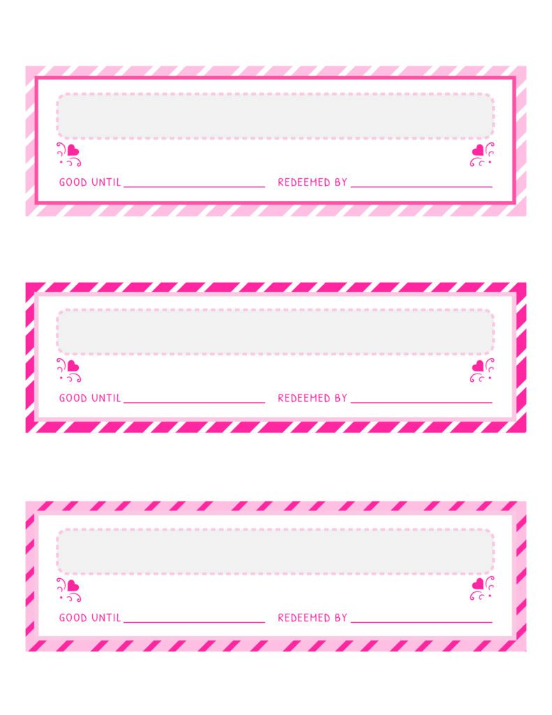 Free Love Coupons - Coupon Book Ideas For Valentine's Day