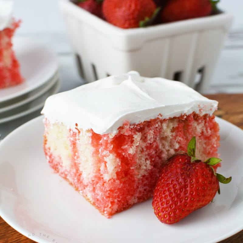 Incredibly Easy Strawberry Jello Poke Cake Recipe