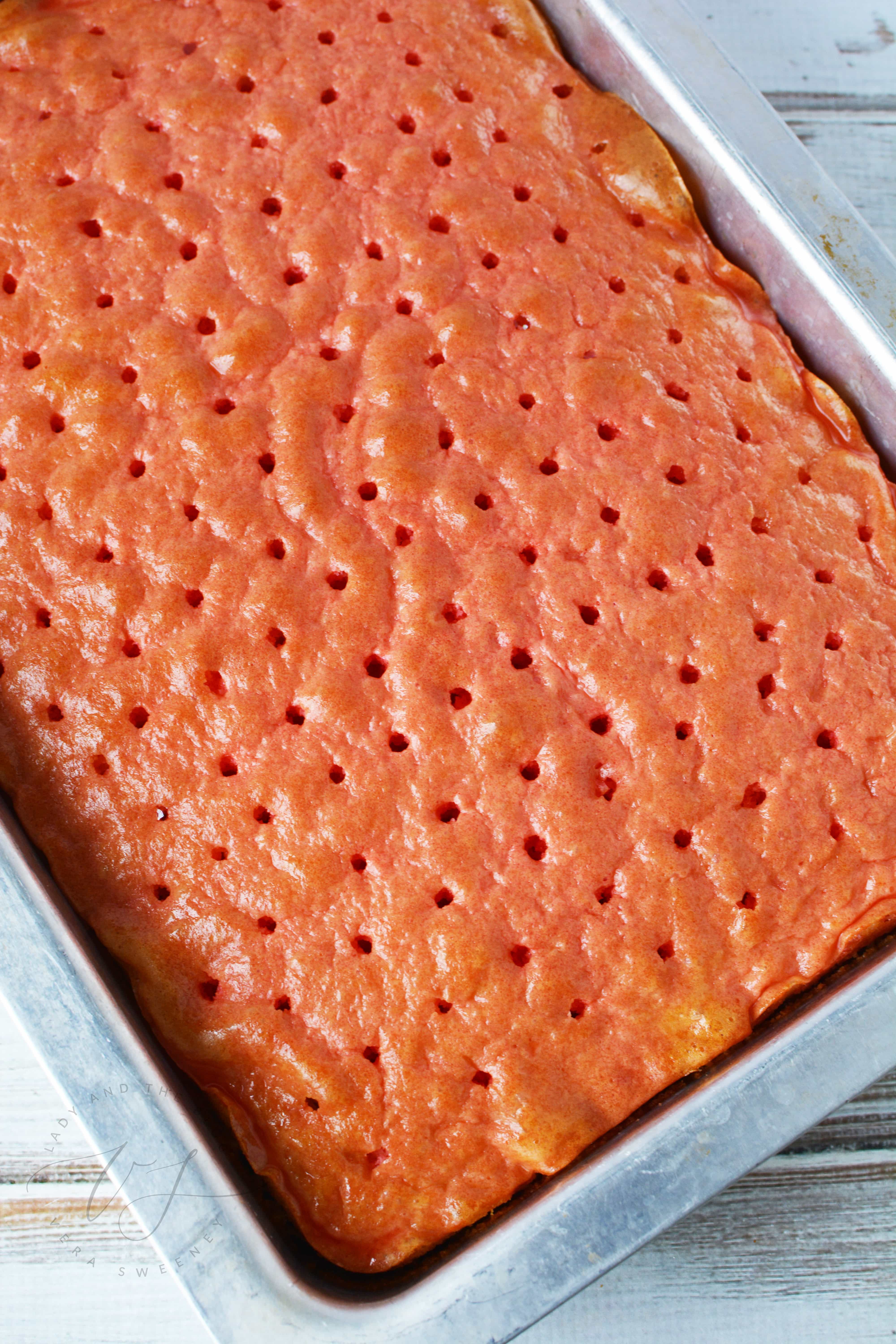 Incredibly Easy Strawberry Jello Poke Cake Recipe