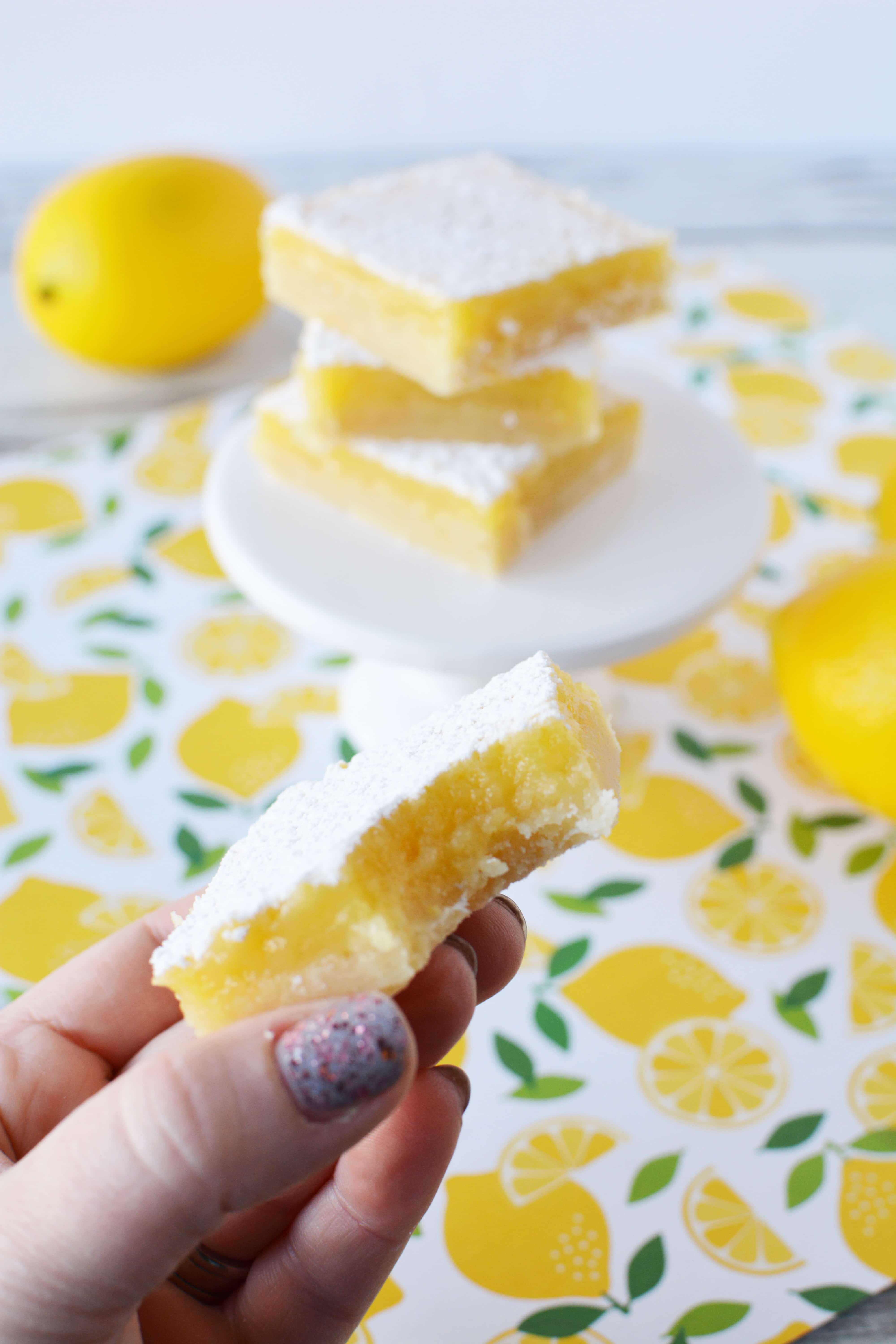 Easy Lemon Bar Recipe - Lemon Square Recipe In Under 30 Minutes