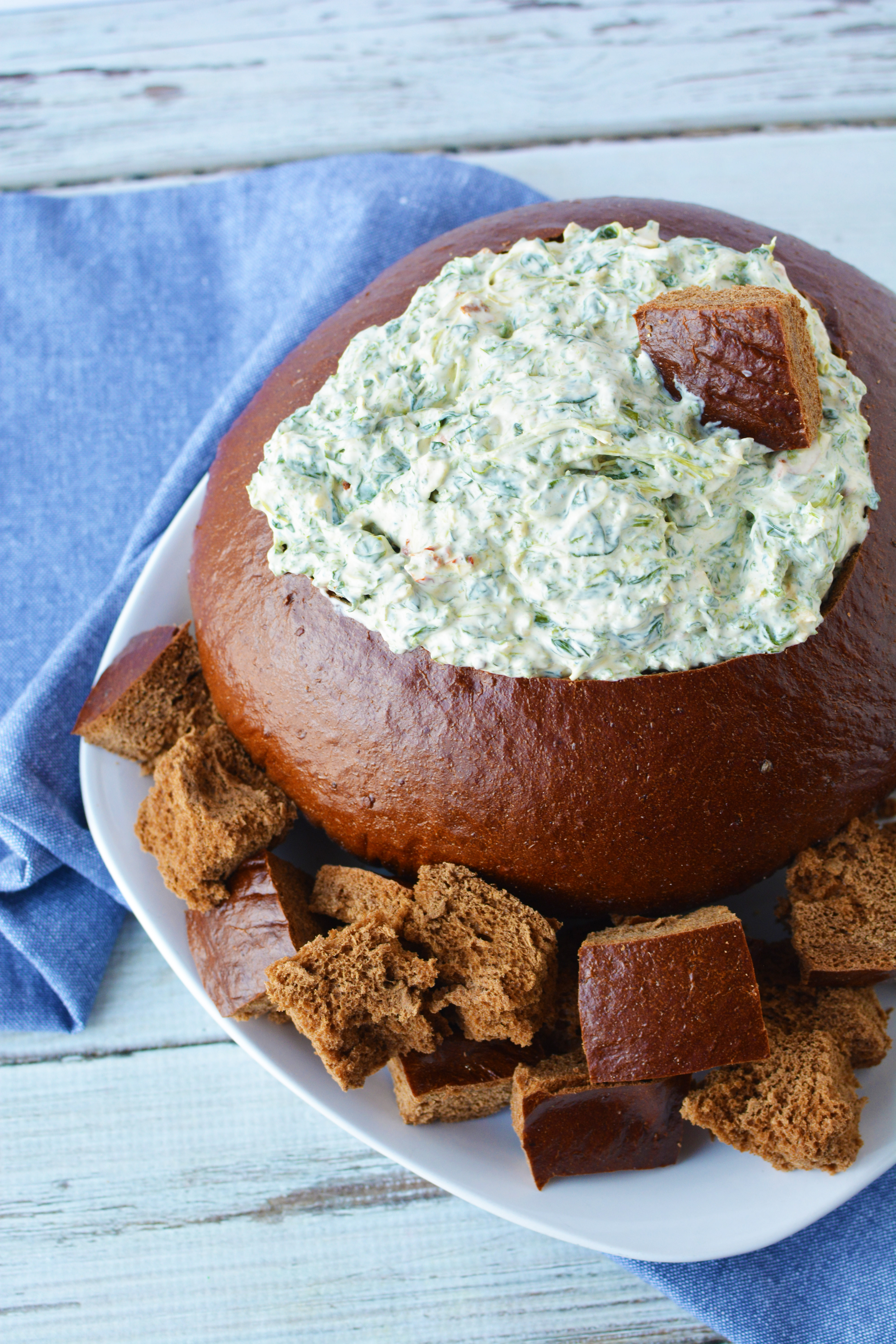 easy-spinach-dip-recipe-original-ranch-spinach-dip-in-a-bread-bowl