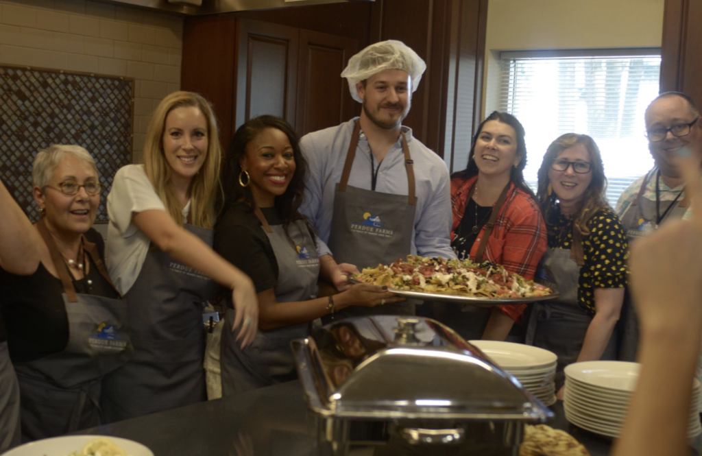 friends cooking class