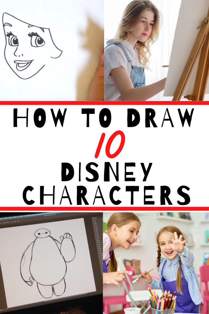 easy drawings of disney characters step by step