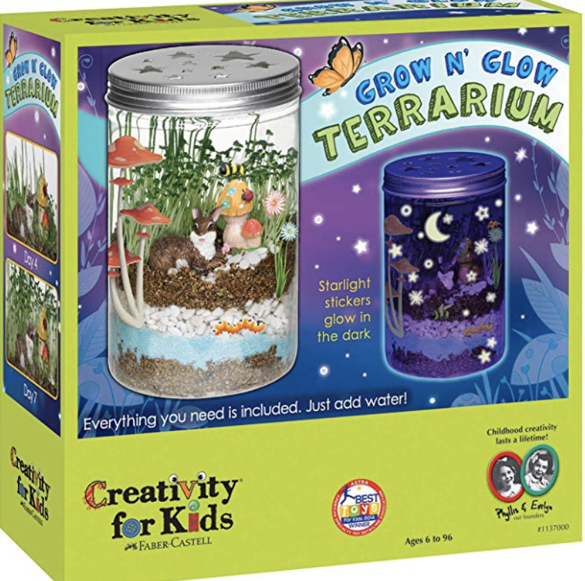 Grow 'N Glow Terrarium Science Kits for Kids - Create Your Own Mini Ecosystem, Educational Toys