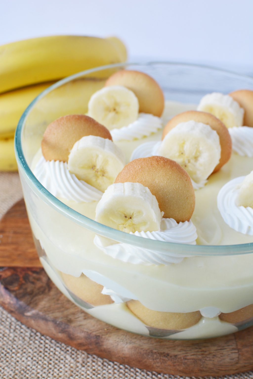 Homemade Banana Pudding With Nilla Wafers And Fresh Whipped Cream