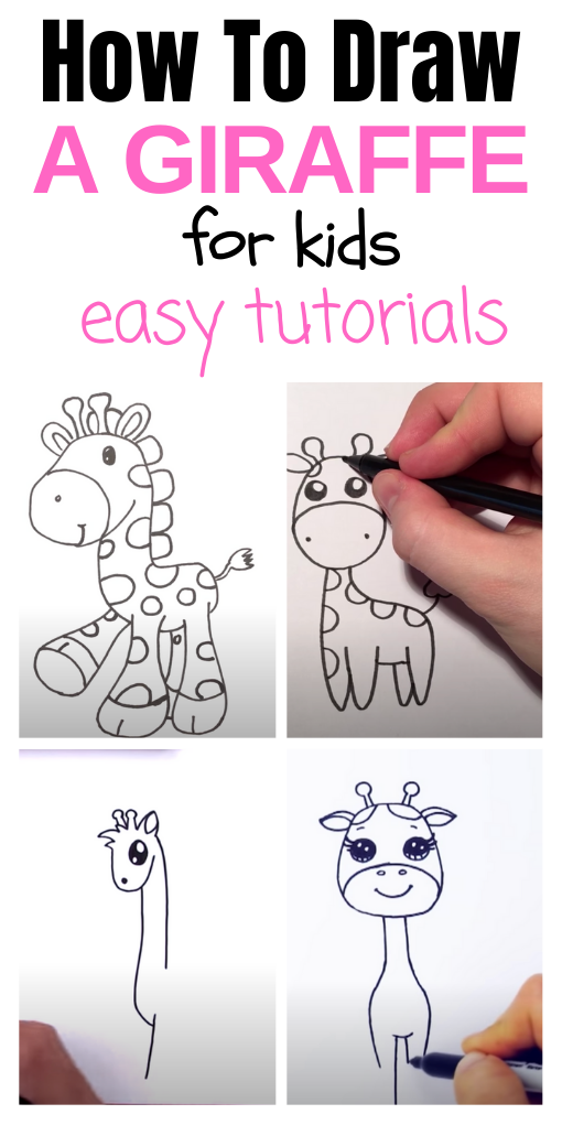 how to draw a giraffe for kids