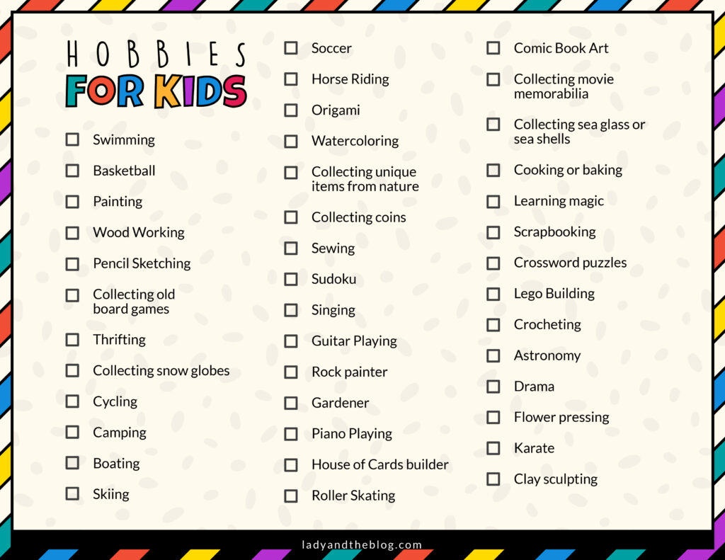 65 Hobbies For Kids That Are Fun Creative And Filled With Passion   Hobbies For Kids Ideas 1024x791 