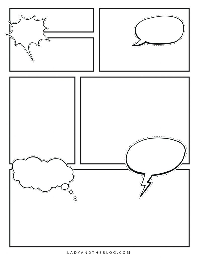 Printable Blank Comic Book Template Make Your Own Comic Books