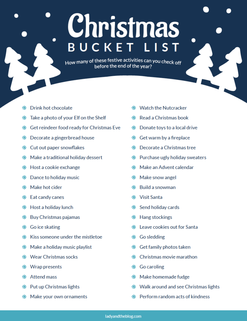 Christmas Bucket List - 40 Family Fun Activities To Do With The Kids