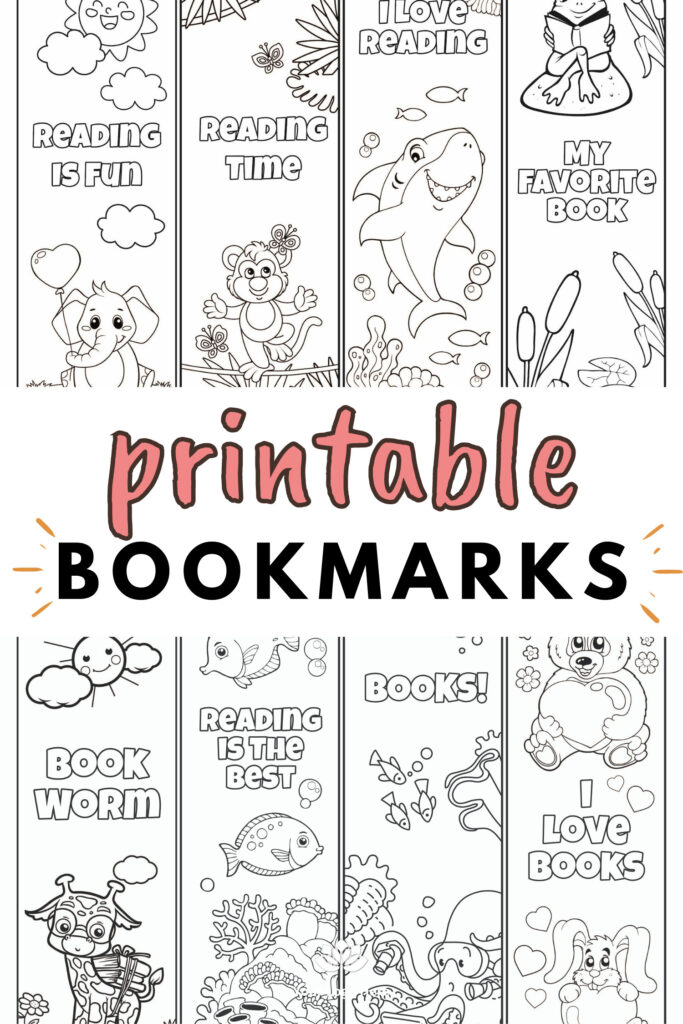 printable bookmarks to color for kids