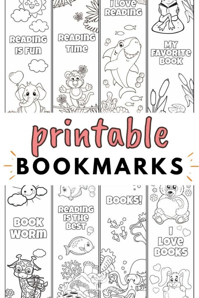 Exclusive, Printable Bookmarks to Color