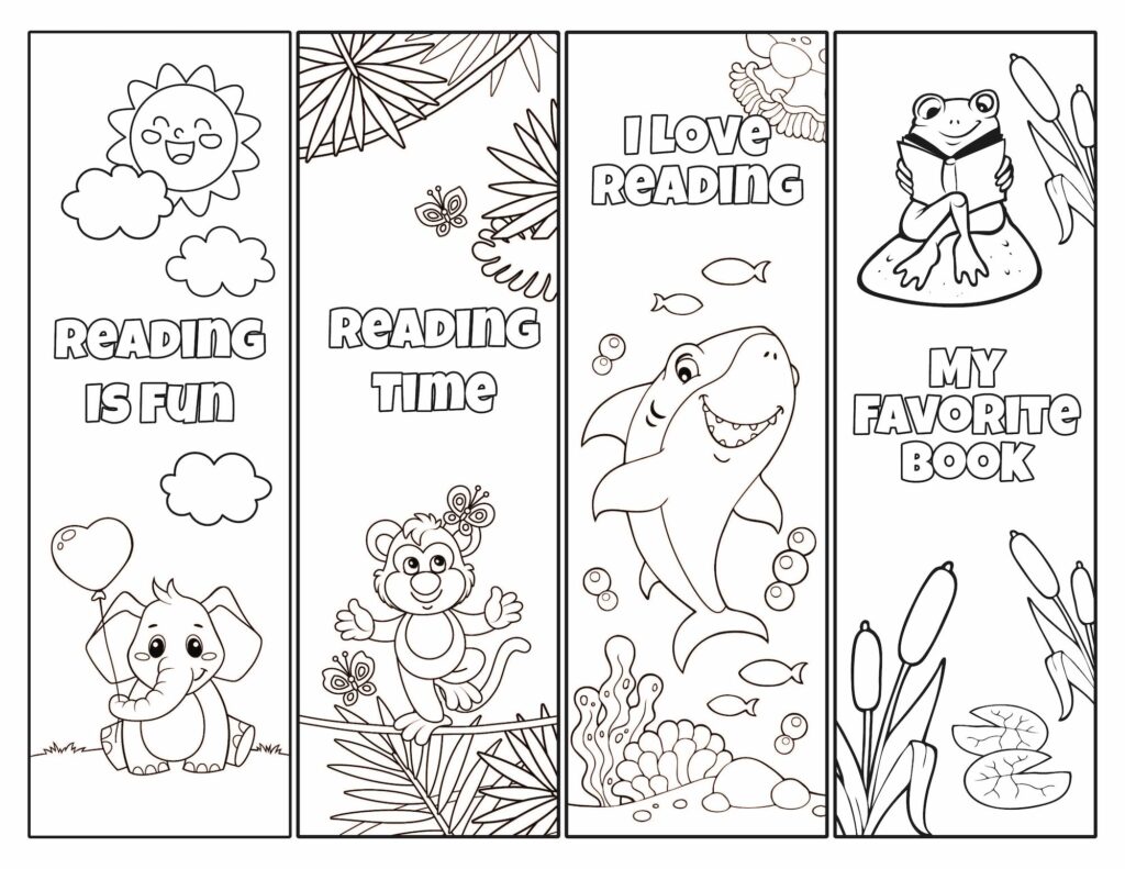 Free Printable Bookmarks to Color - That Kids' Craft Site