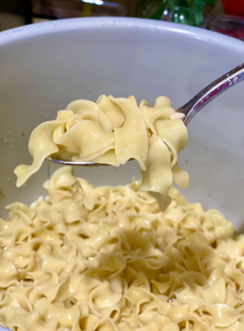 buttered noodles in the pressure cooker