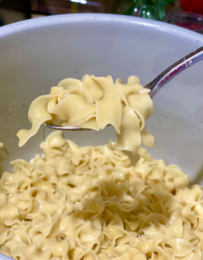 buttered noodles in the pressure cooker