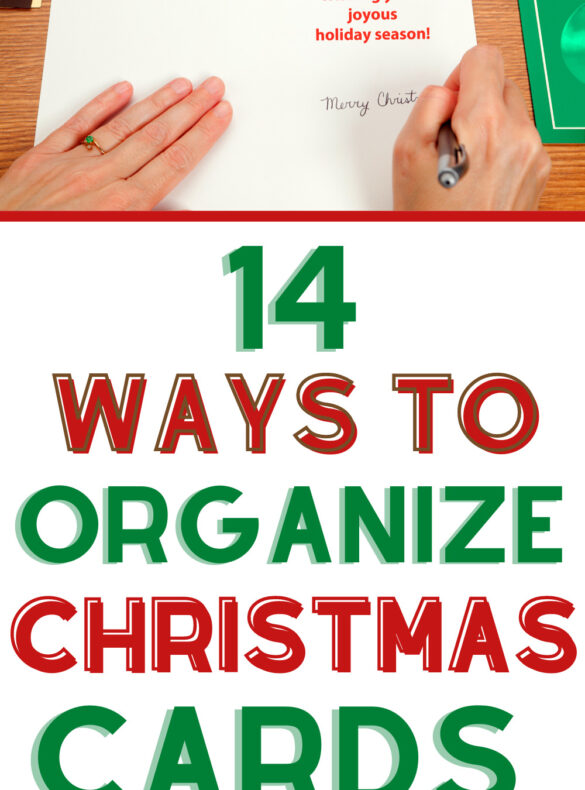 organize christmas cards
