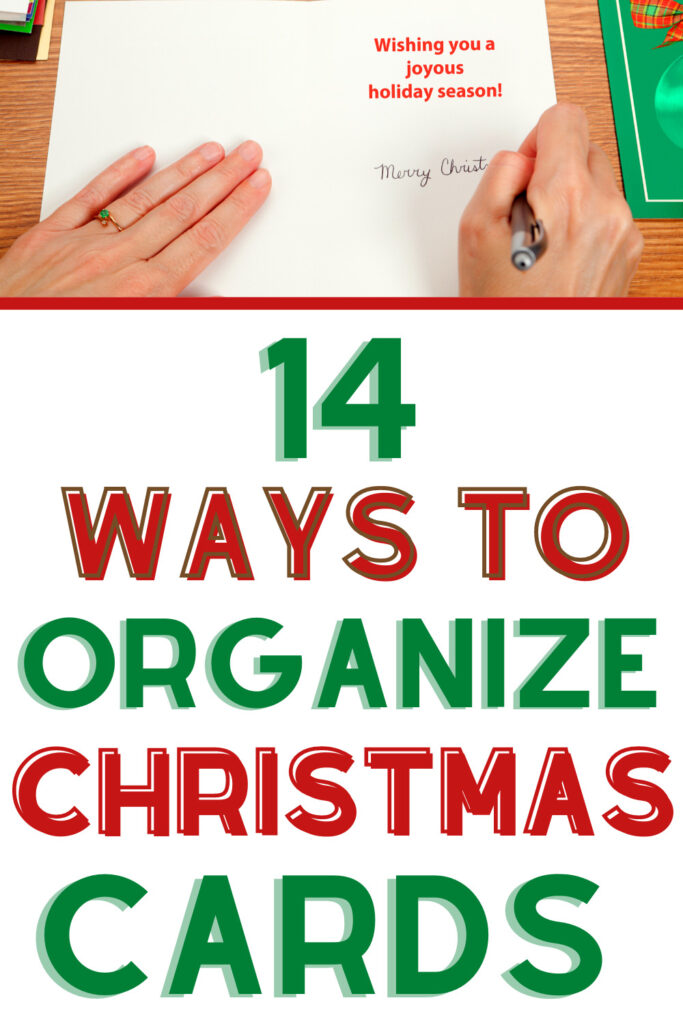 organize christmas cards