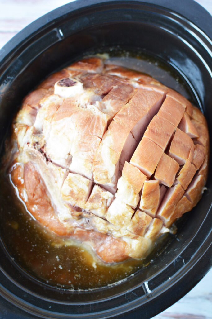 cooked ham from slow cooker