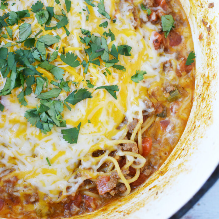 One Pot Taco Spaghetti  Recipe