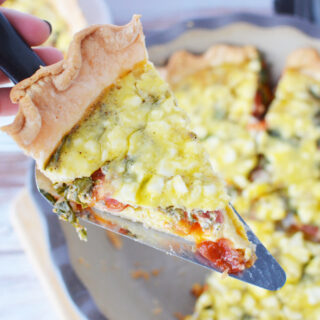 feta tomato quiche