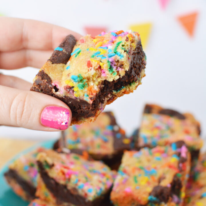 happy birthday cake brownies