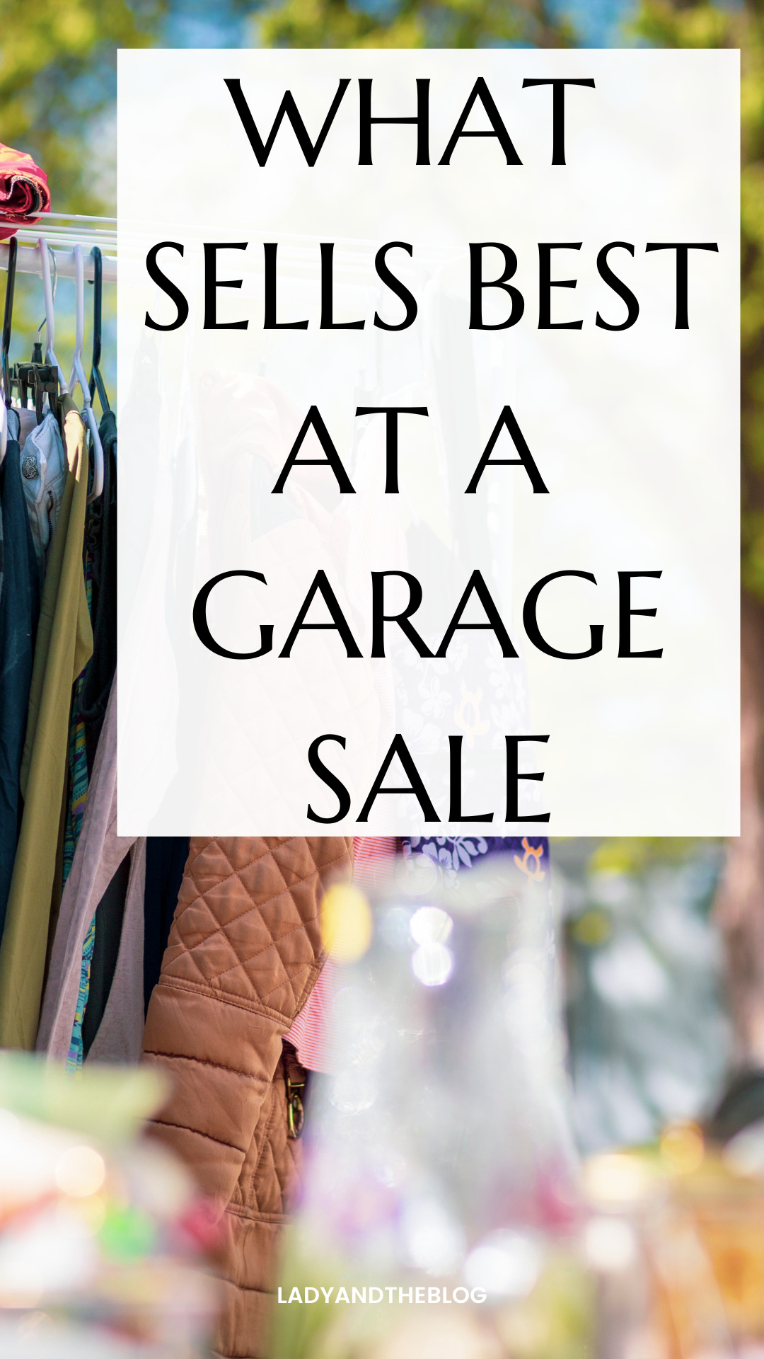 what sells best at garage sale