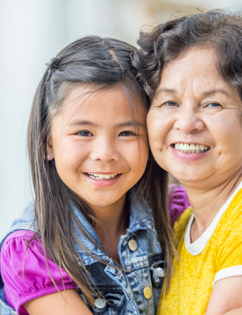 grandmother and granddaughter