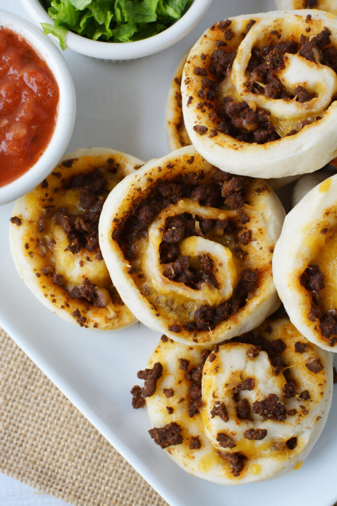 Make-Ahead Taco Pizza Rolls