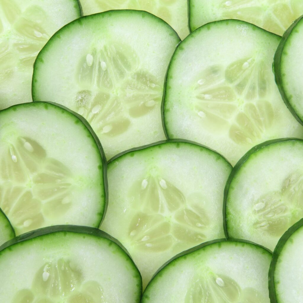 Cucumber slices: